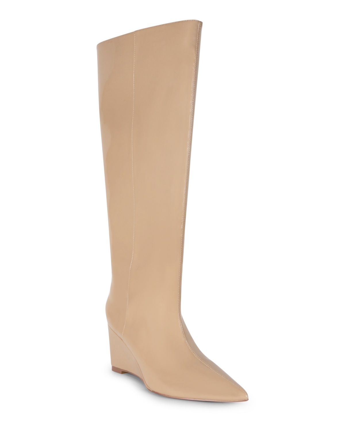 Smash Shoes Women's Lela Pointed Toe Tall Extra Wide Calf Boots In Nude