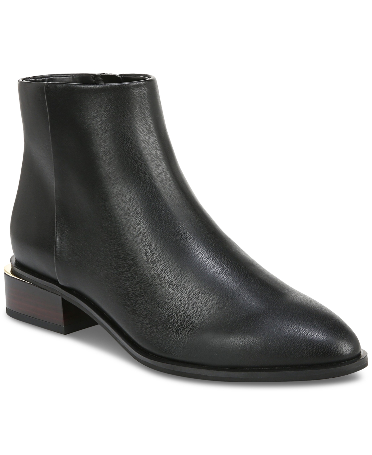 Alfani Women's Amyy Pan Ankle Booties, Created For Macy's In Black Smooth