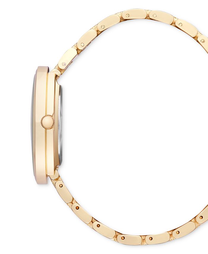 I.N.C. International Concepts Women's Glitter Gold-Tone Bracelet Watch ...