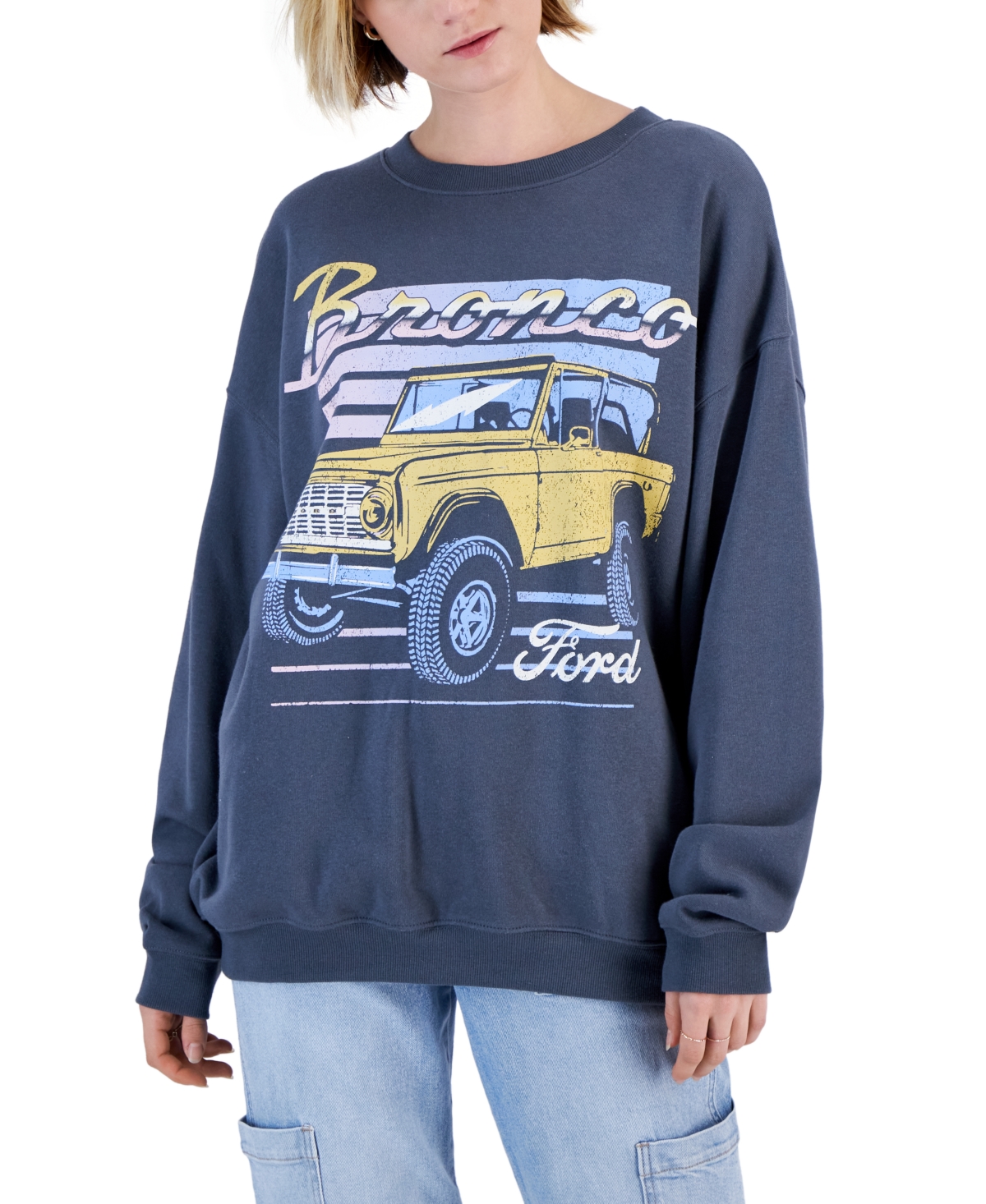 Shop Grayson Threads, The Label Juniors' Ford Bronco Graphic Sweatshirt In Gray