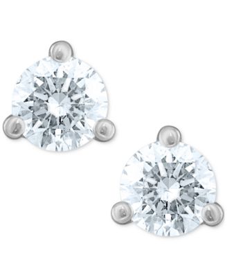Certified Near Colorless Diamond Stud Earrings (1/3 ct. t.w.) in 18k White or Yellow Gold