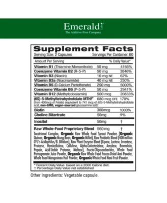 B-Healthy - With L-5 Methyltetrahydrofolate (5-MTHF) Coenzymated Folic Acid as Folate for Energy, Stress, Cognitive and Immune Support - 120 Vegetable Capsules