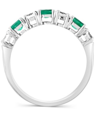 EFFY&reg; Blue & White Sapphire (1-1/10 ct. t.w.) Band in 14k White Gold. (Also available in Emerald and Ruby)