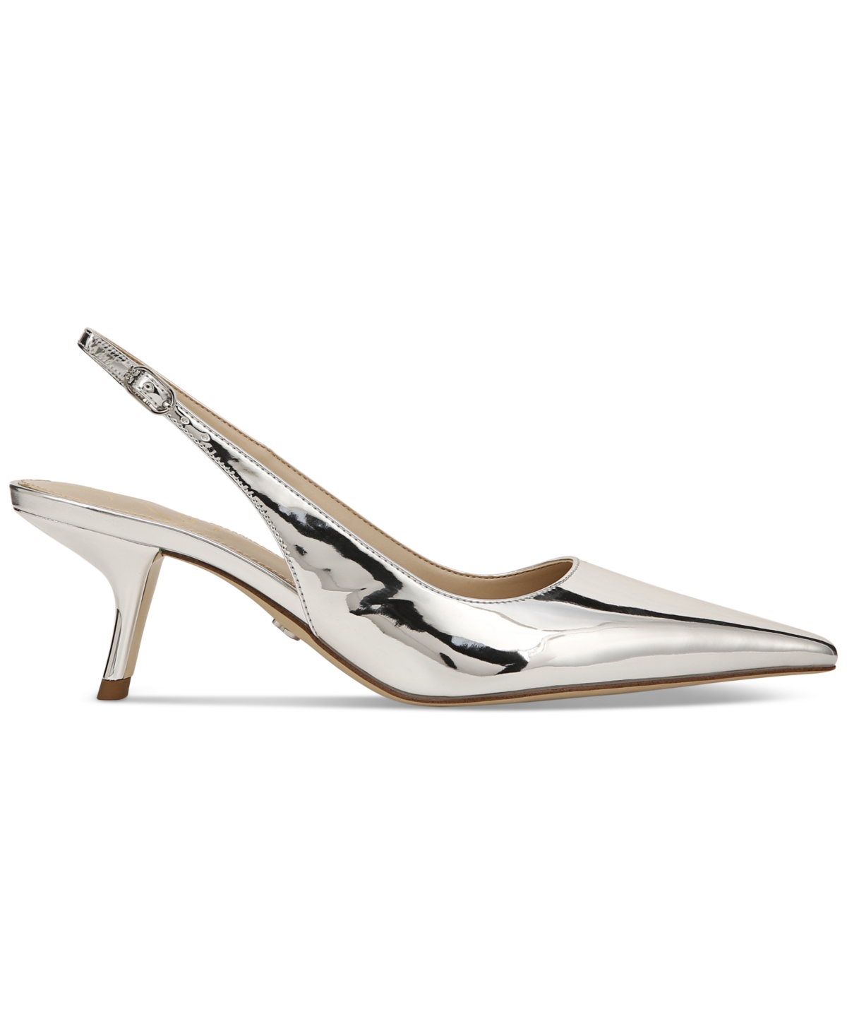 Sam Edelman Women's Bianka Slingback Kitten-heel Pumps In Silver