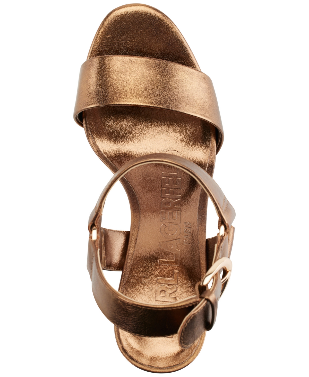 Shop Karl Lagerfeld Women's Cieone Ankle-strap Dress Sandals In Dbz:dk Bronze