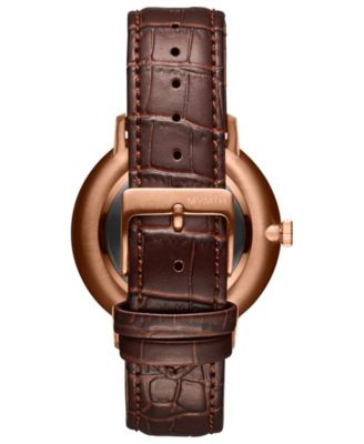 Men's Legacy Slim Automatic Brown Leather Watch 42mm