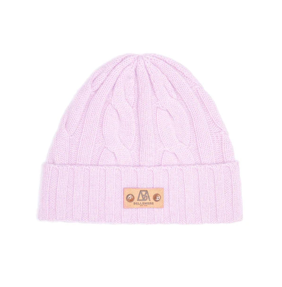 Bellemere Cable-Knit Cashmere Beanie - Yellow