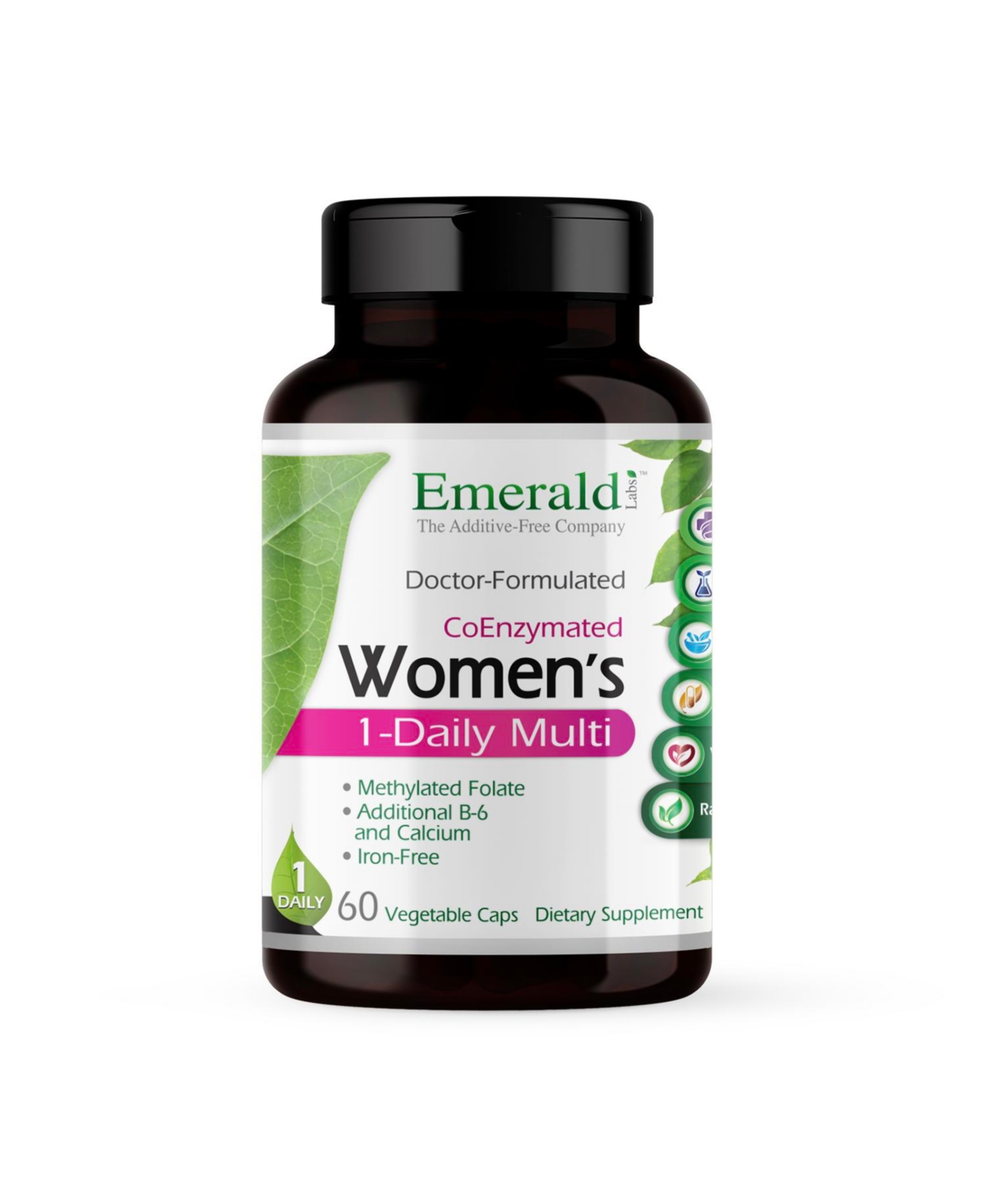 Women's 1-Daily Multi - With Coenzymated Vitamin B6, B12 and Methylated Folic Acid - 60 Vegetable Capsules