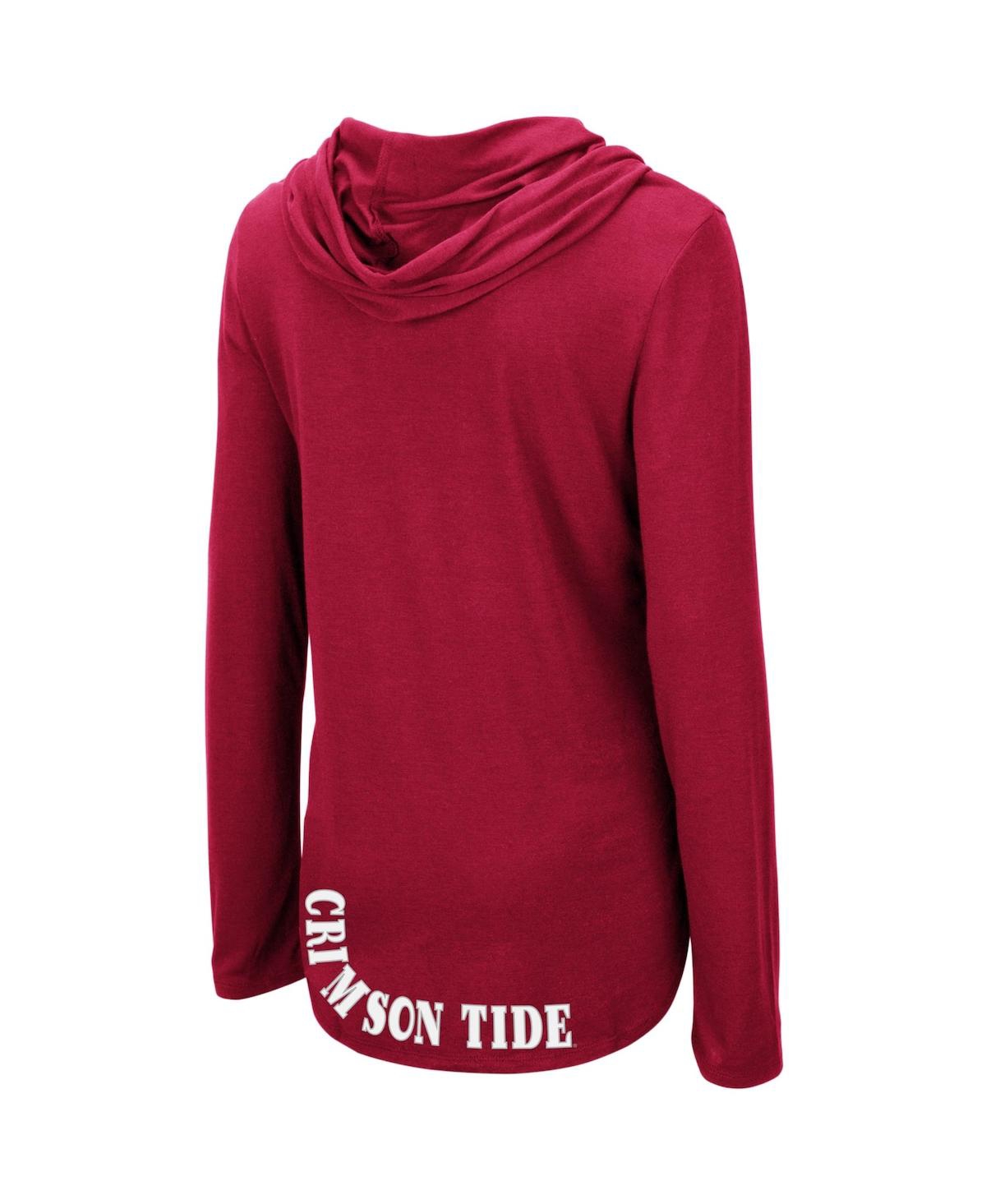 Women's ColosseumAlabamaTide My Lover Lightweight Hooded Long Sleeve T-shirt - Crimson