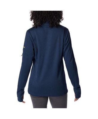 Women's Navy Michigan Wolverines Park View Omni-Wick Half-Zip Top