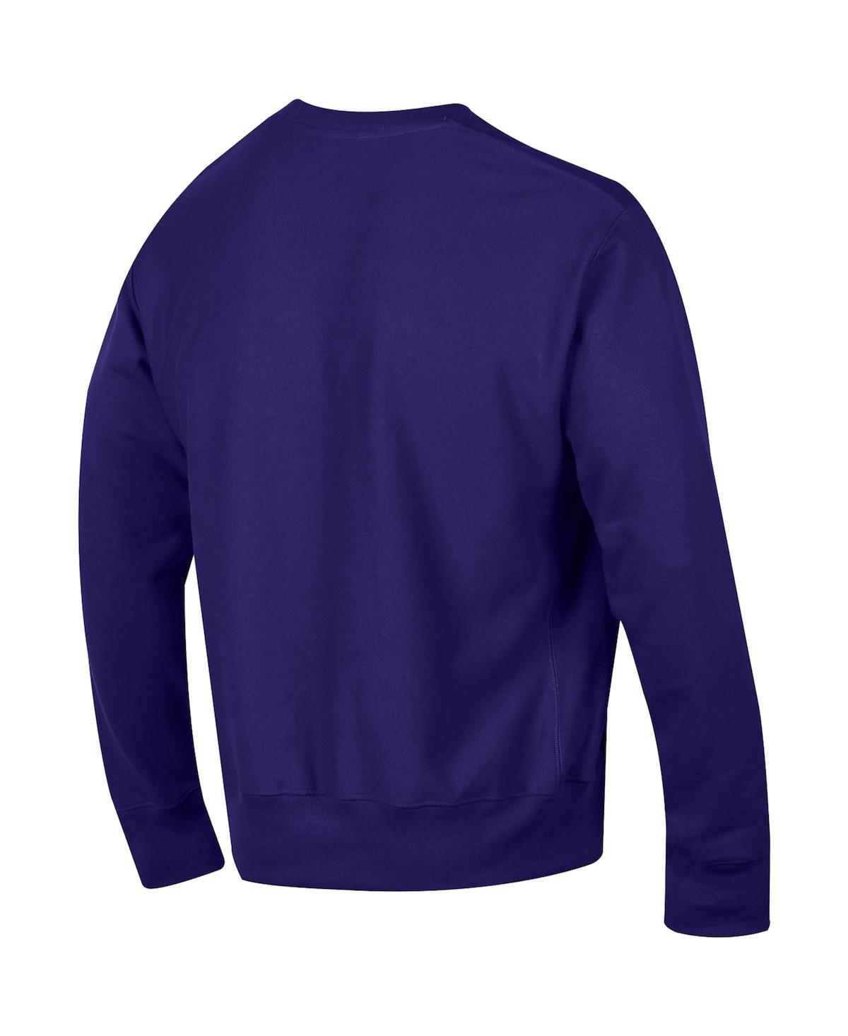 Shop Champion Men's  Purple Washington Huskies Arch Reverse Weave Pullover Sweatshirt