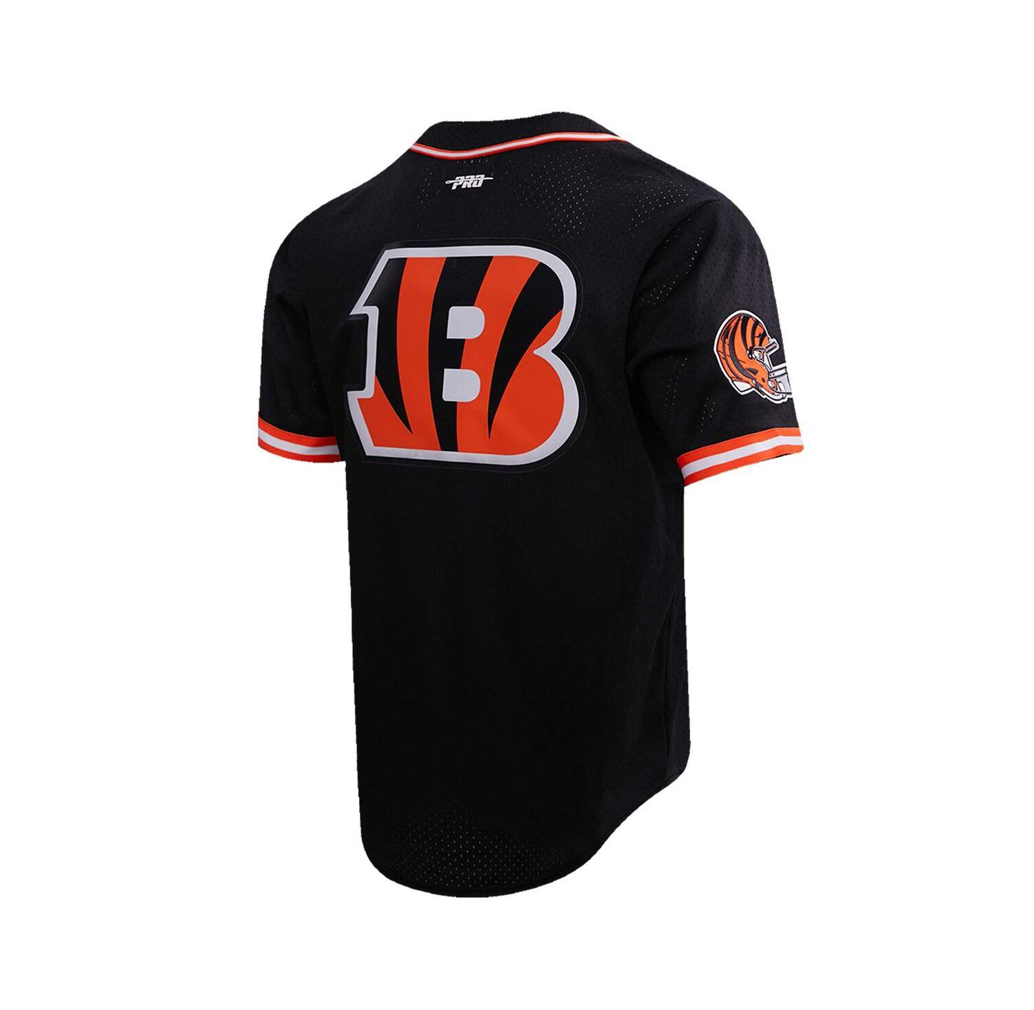 Men's Joe Burrow Black Cincinnati Bengals Mesh Baseball Button-Up T-shirt
