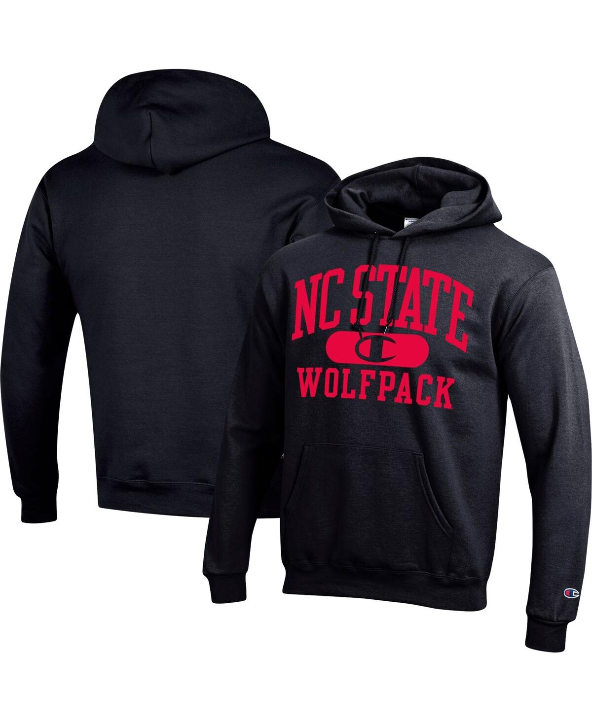Shop Champion Men's  Black Nc State Wolfpack Arch Pill Pullover Hoodie