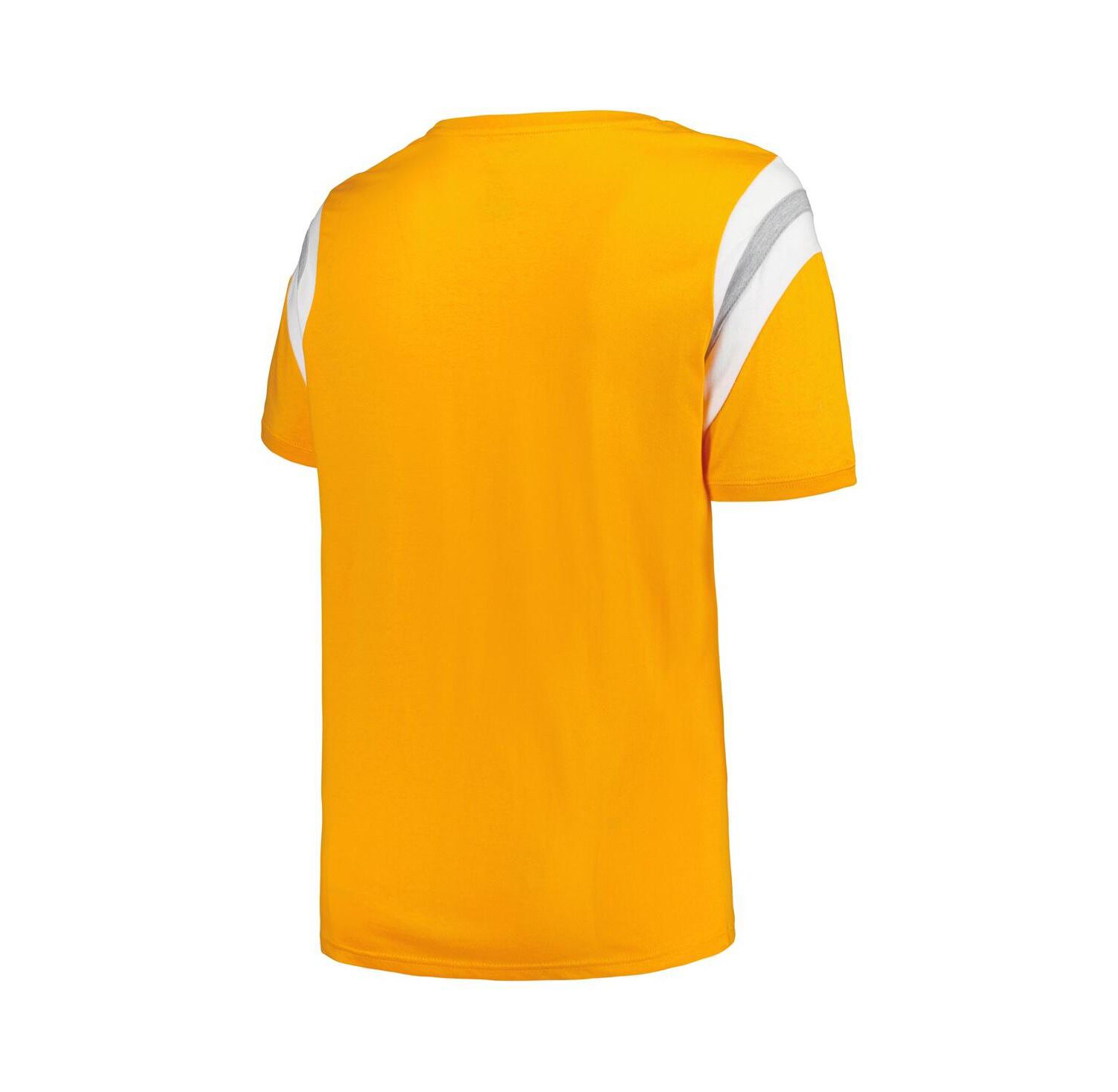 Women's Tennessee Orange Tennessee Volunteers Plus Size Striped Tailgate Scoop Neck T-shirt