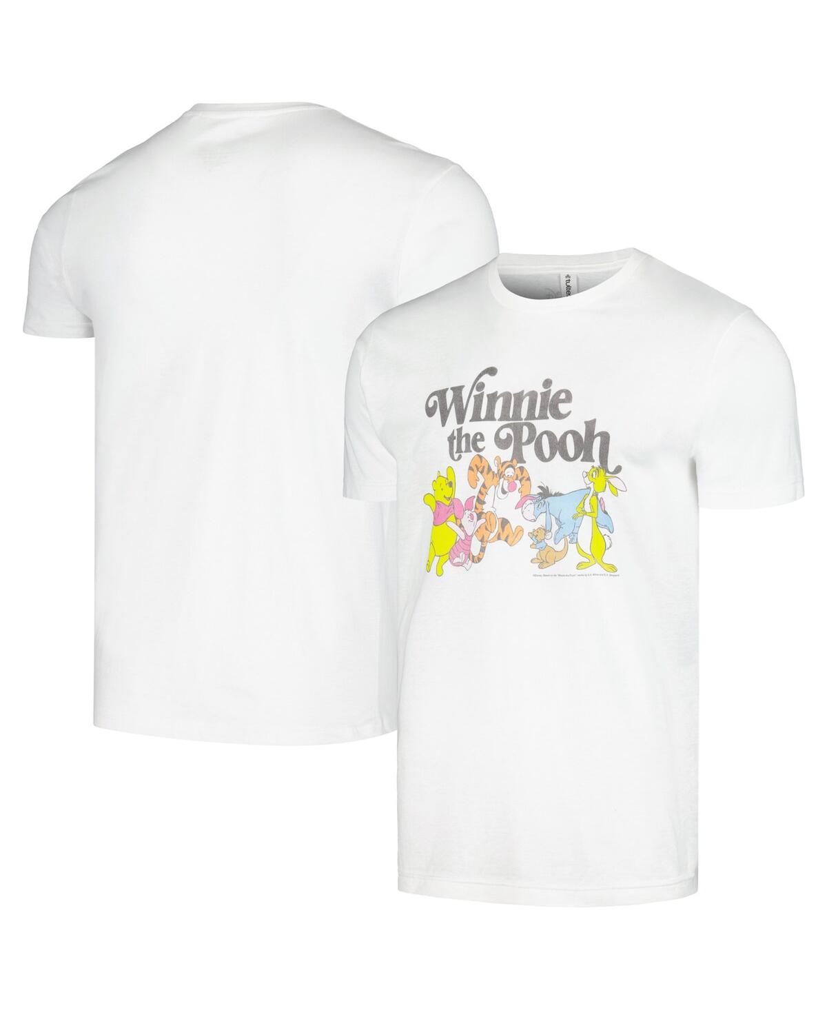 Mad Engine Men's And Women's  White Winnie The Pooh Group T-shirt