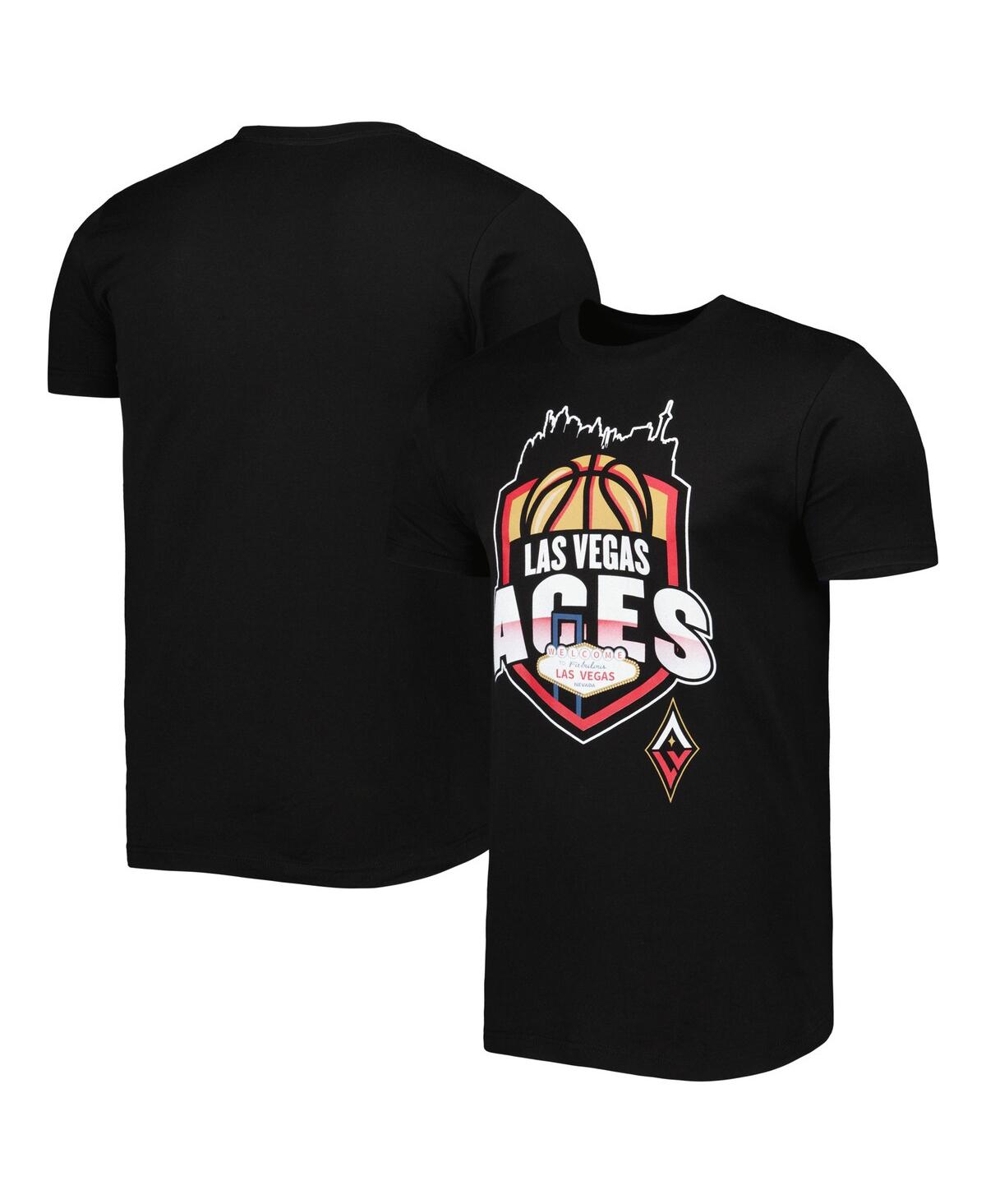 Men's and Women's Stadium Essentials Black Las Vegas Aces Crest T-shirt - Black