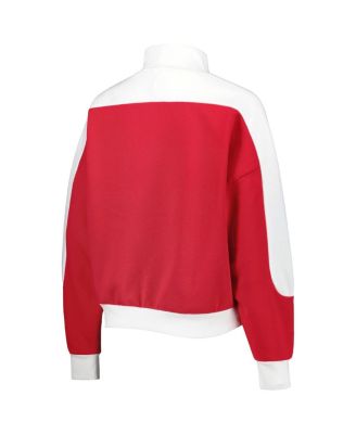 Women's Crimson Oklahoma Sooners Make it a Mock Sporty Pullover Sweatshirt
