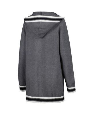 Women's Charcoal Florida Gators One More Round Tri-Blend Striped Cardigan Sweater