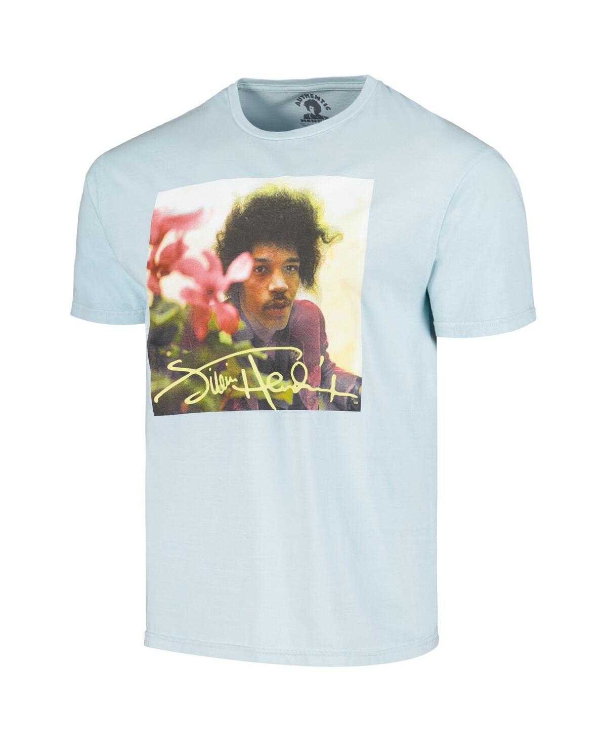 Shop Philcos Men's Blue Distressed Jimi Hendrix Flowers Washed Graphic T-shirt