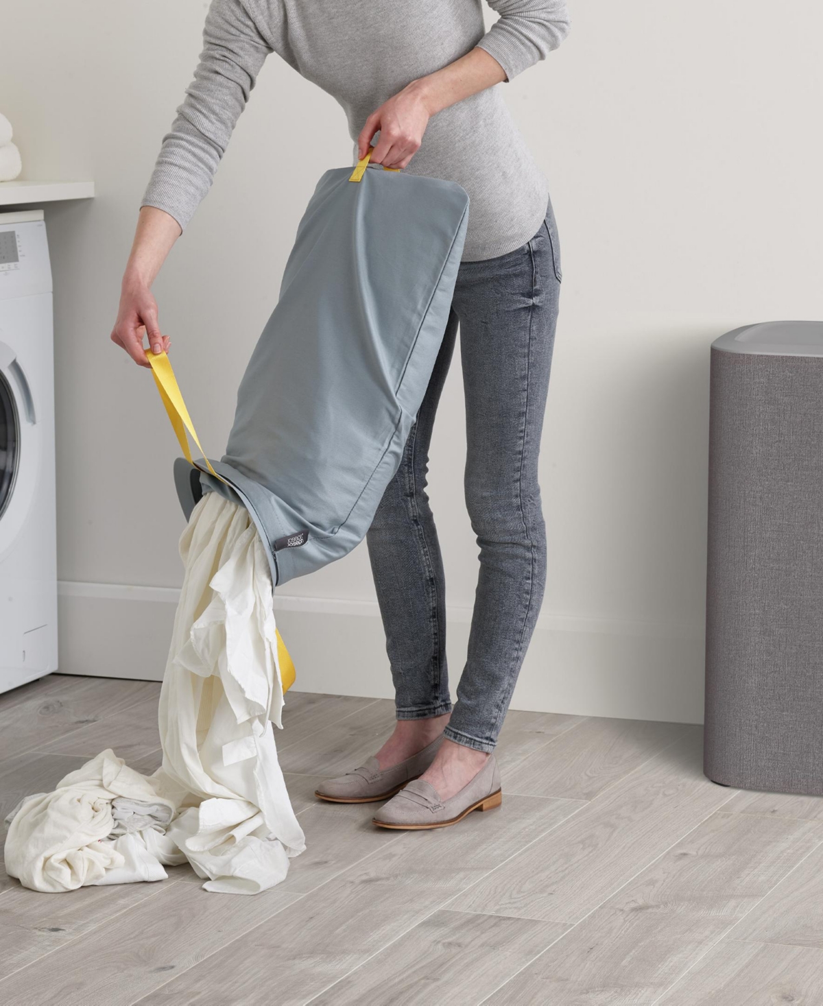 Joseph Joseph Tota Trio 90-litre Easy-empty Laundry Separation Basket In Gray
