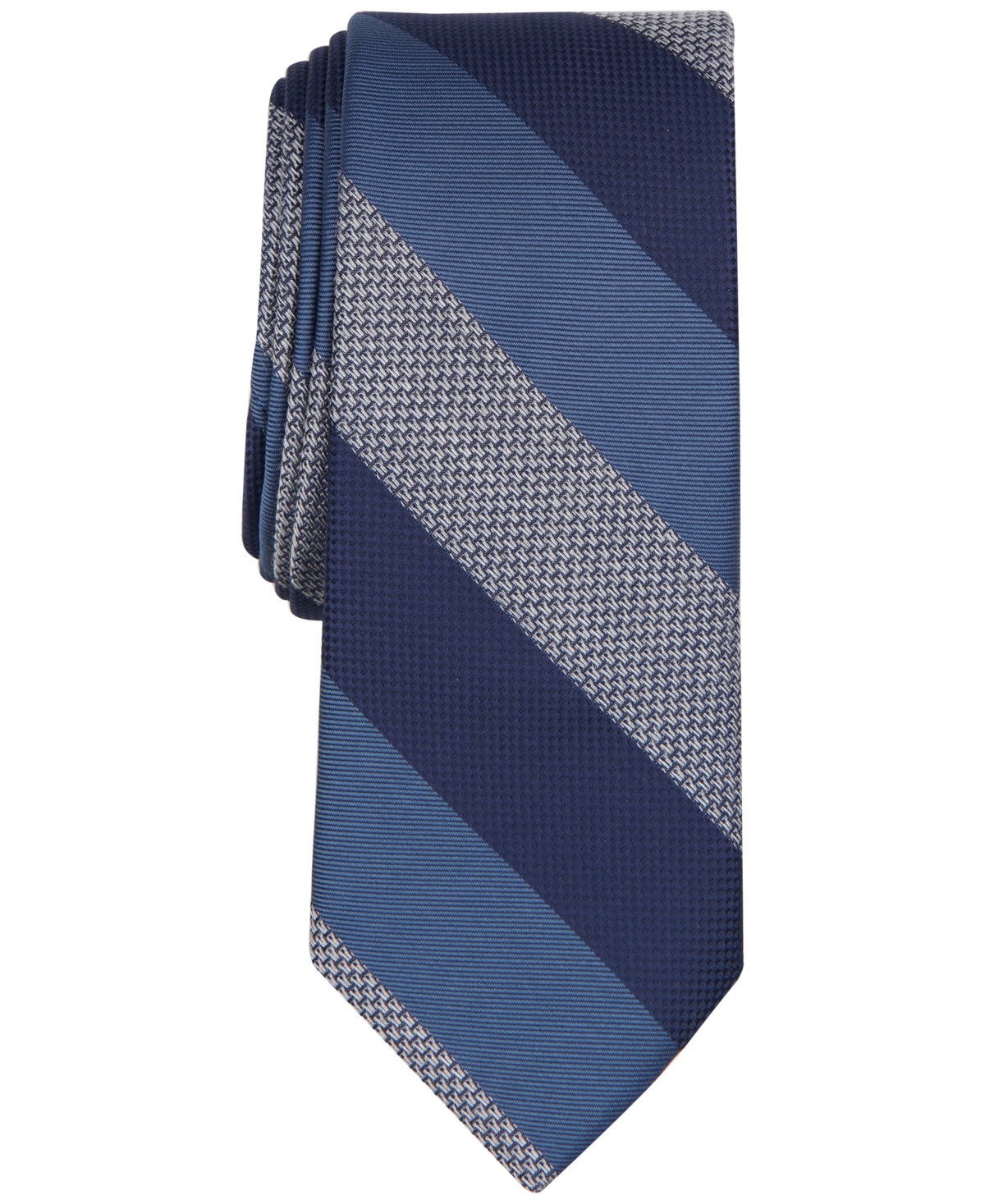 Bar Iii Men's Gaffney Stripe Tie, Created For Macy's In Navy