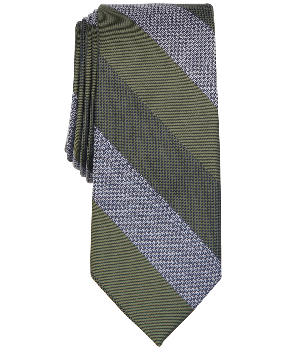 Men's Gaffney Stripe Tie, Created for Macy's - Navy
