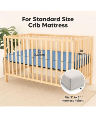 Waterproof Crib Sheets for Boys, Girls, 2pk Baby Fitted Crib Sheet, Waterproof Crib Mattress Protector Sheets