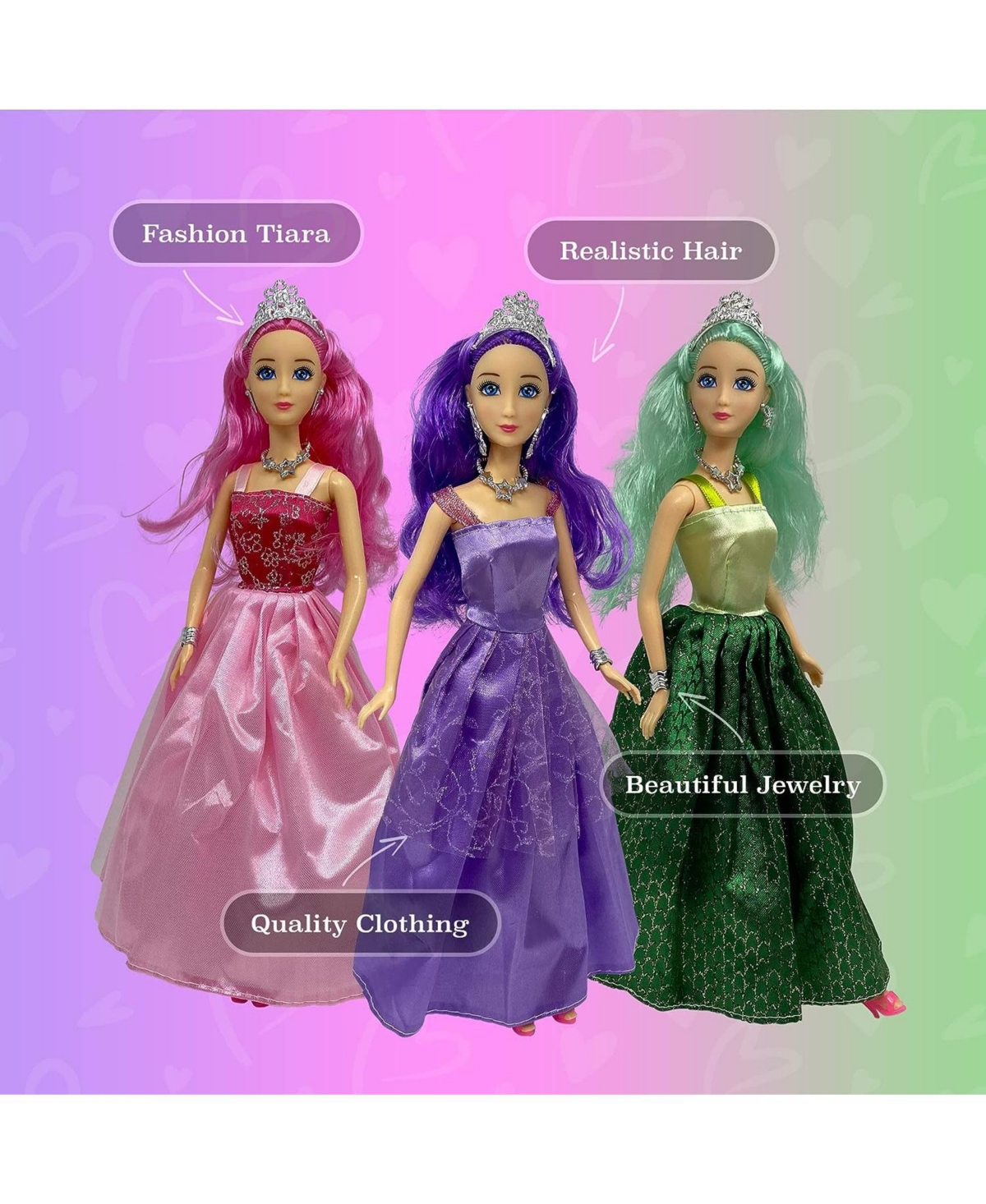 The New York Doll Collection Inch Princess Dolls 3 Pack - Assorted Pre-pack