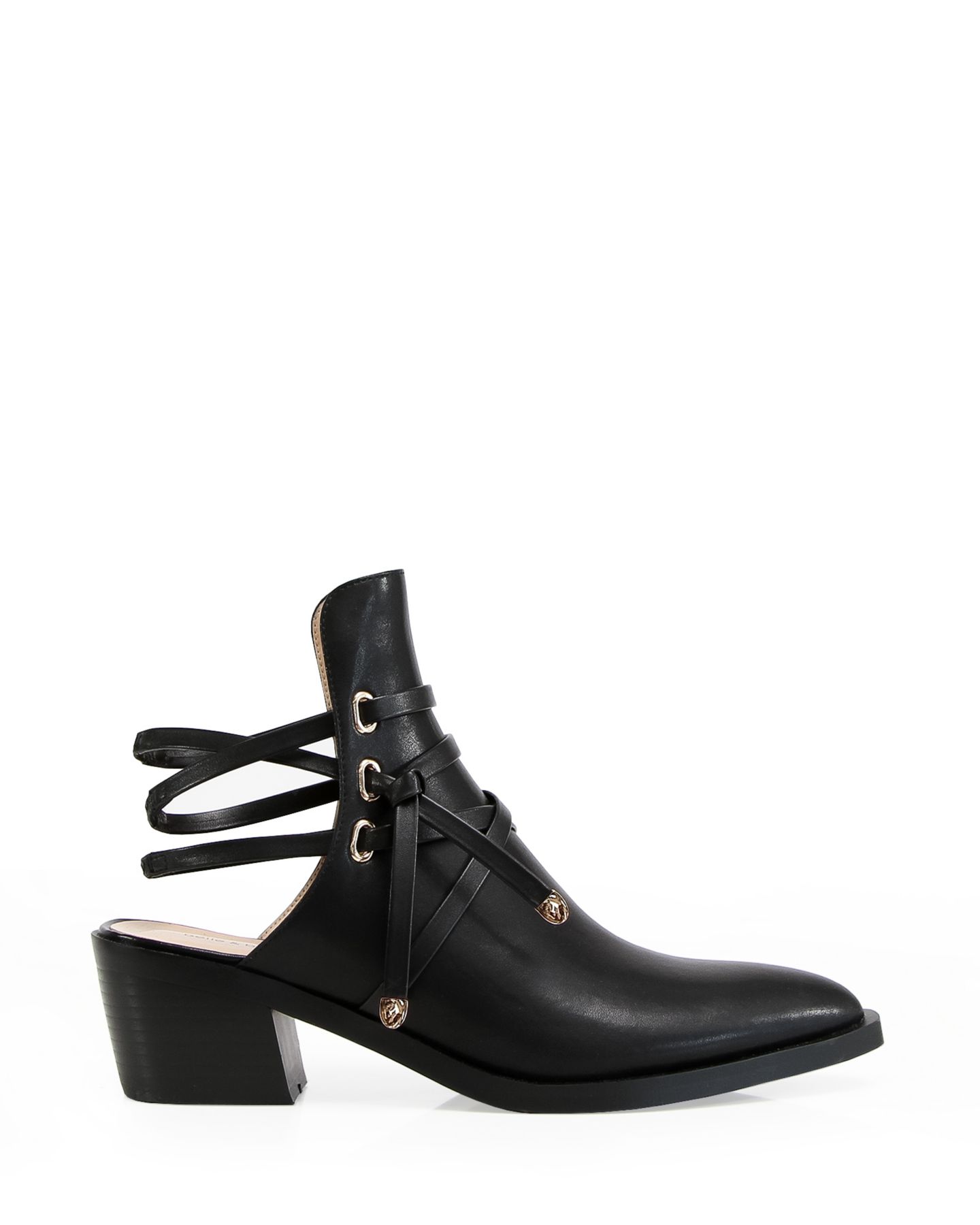 Женские ботинки Belle & Bloom Can't Be Tamed Open Back Boot, цвет: Чёрный — фото 1