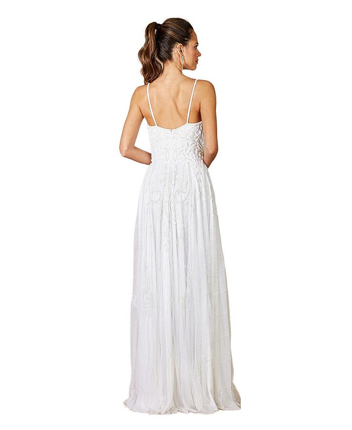Lara Greenley Sleeveless Beaded Wedding Dress - OUTLET