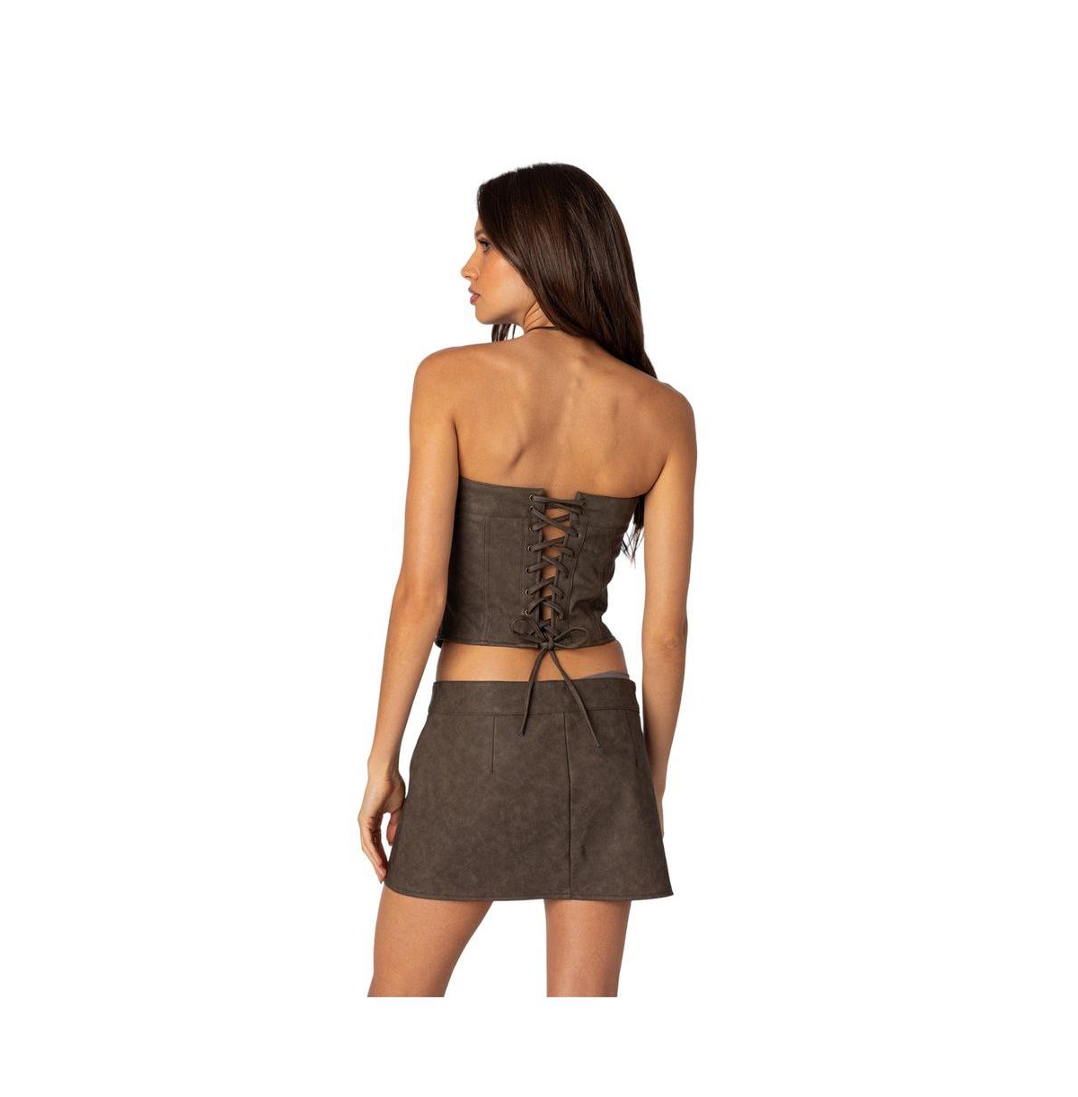Women's Ziva Lace Up Corset Top