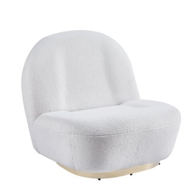 Streamdale Swivel Velvet Accent Chair with Stainless Steel Base