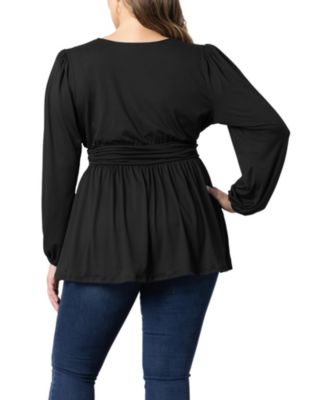 Plus Size Leah Long Sleeve Tunic Top