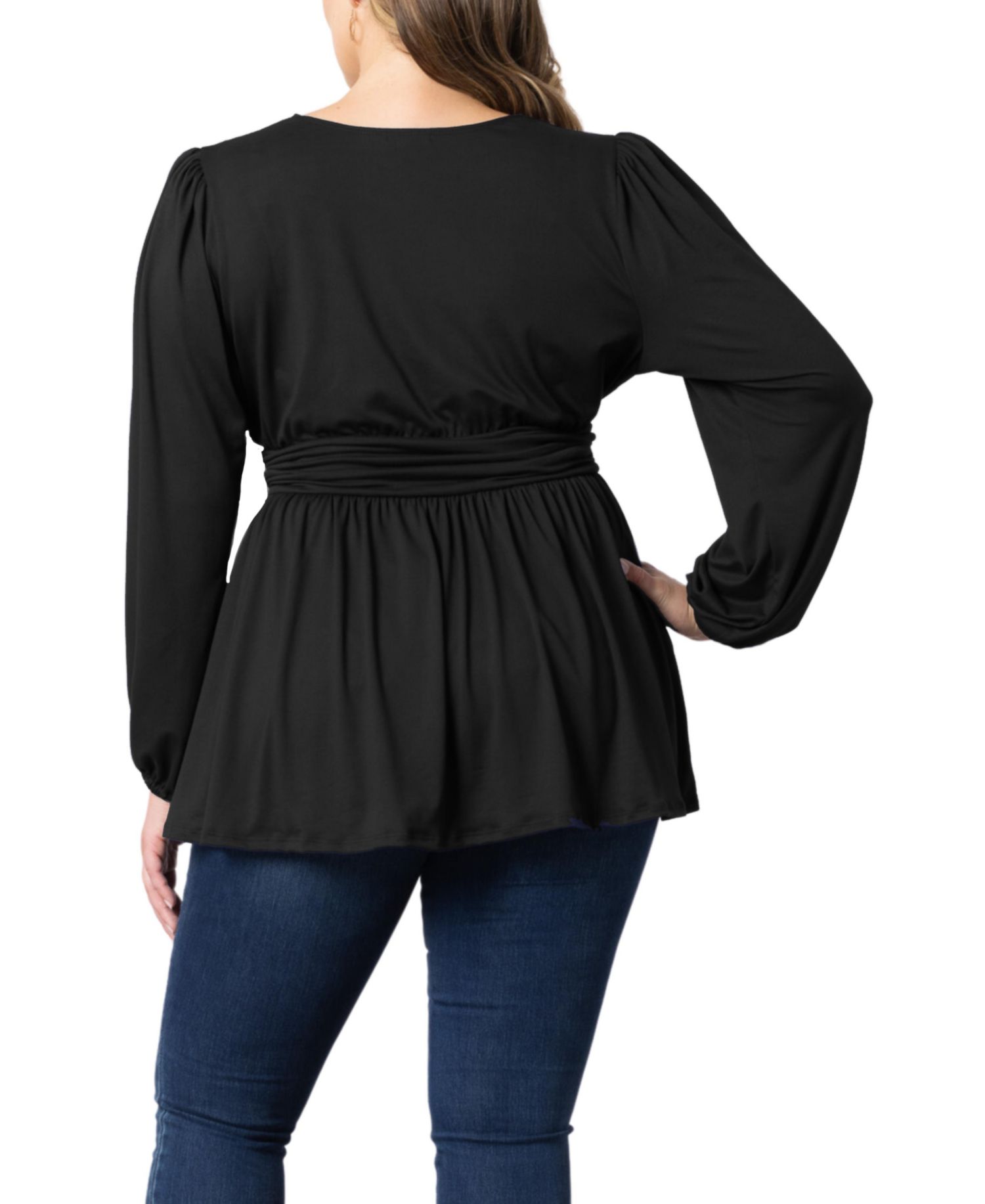 Plus Size Leah Long Sleeve Tunic Top