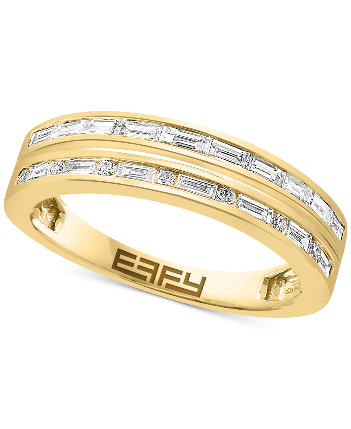 Effy Collection Effy Diamond Double Row Baguette Band (3/8 Ct. T.w.) In 14k Gold