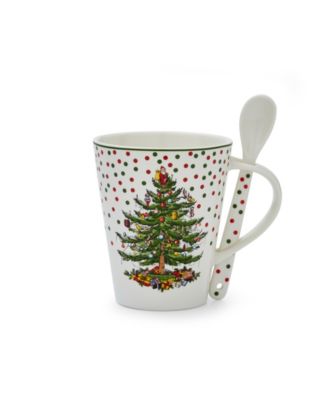 Spode - Polka Dot Mug & Spoon Set