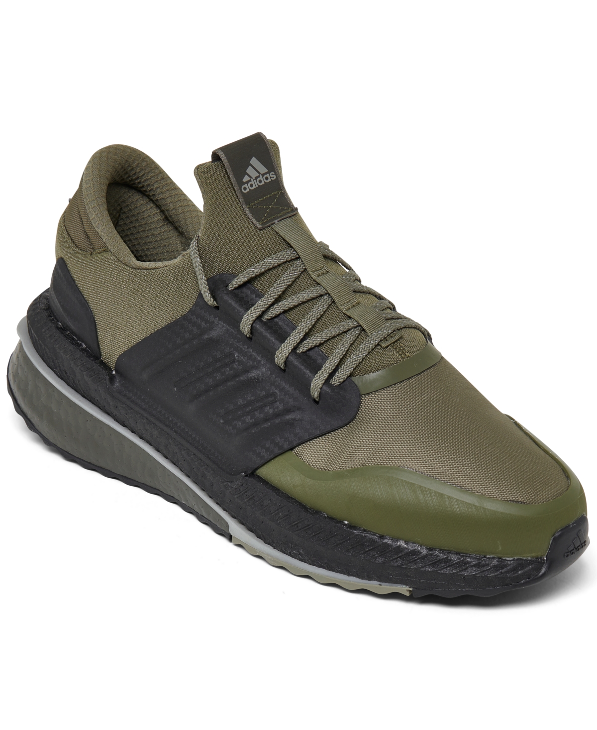 Adidas Originals Men's X Plr Boost Running Sneakers From Finish Line In Olive,black
