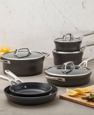 Motion 10-Piece Aluminum Hard Anodized Nonstick Cookware Set