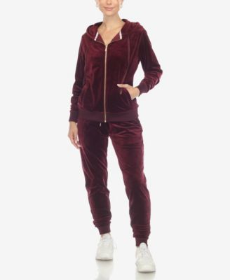 Women's Velour Tracksuit Loungewear 2-Piece Set