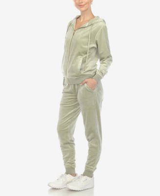 Women's Velour Tracksuit Loungewear 2pc Set