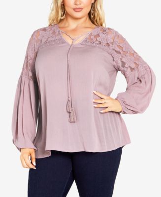 macy's last act plus size tops