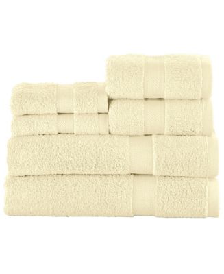 Collections Etc Zero Twist Luxury Bath Towel Set, Hotel Quality Style - Set of 6 - for Bathroom, Spa, Travel, Light Blue