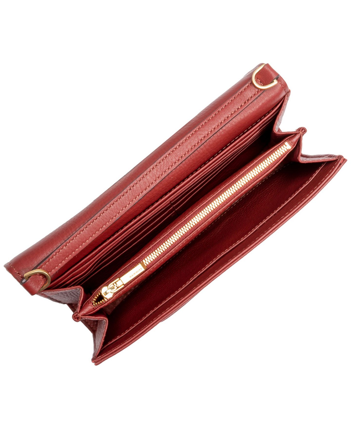 Женский клатч Hammitt AJ Mini Leather Crossbody Clutch, цвет: Красный — фото 6