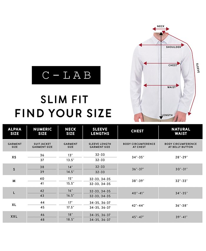 C-LAB NYC Men's Slim-Fit Motif-Print Dress Shirt - Macy's
