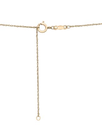 Diamond Open Heart Pendant Necklace (1/4 ct. t.w.) in 14k White or Yellow Gold, 18" + 2" extender