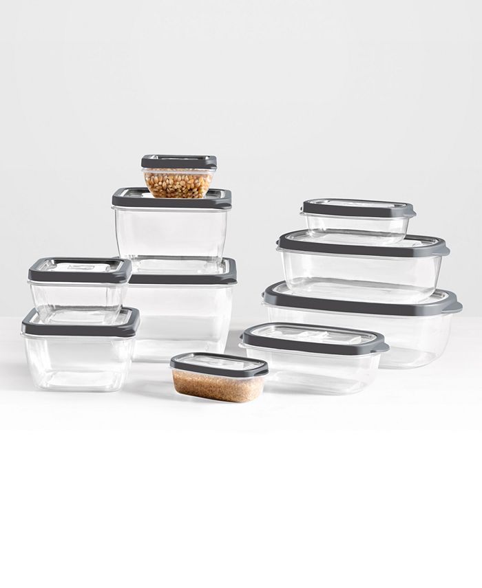 Anchor Hocking 20-Pc. Glass Food Storage Set with SnugFit™ Lids - Macy's