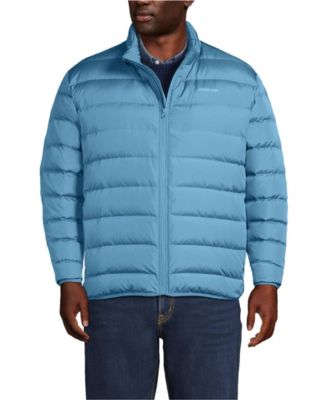 2000'S Lands' End padded puffer jacket, men's size L Nylon navy blue type Vintage Second Hand