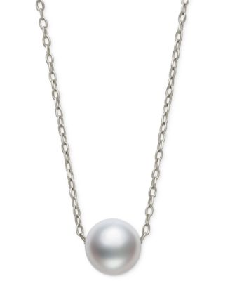 Belle de Mer Cultured Freshwater Pearl 7mm Slide Pendant Necklace 16 2 extender - Silver 22$