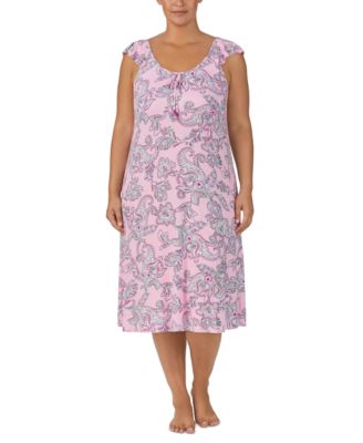 Ellen Tracy - Plus Size Sleeveless Midi Nightgown