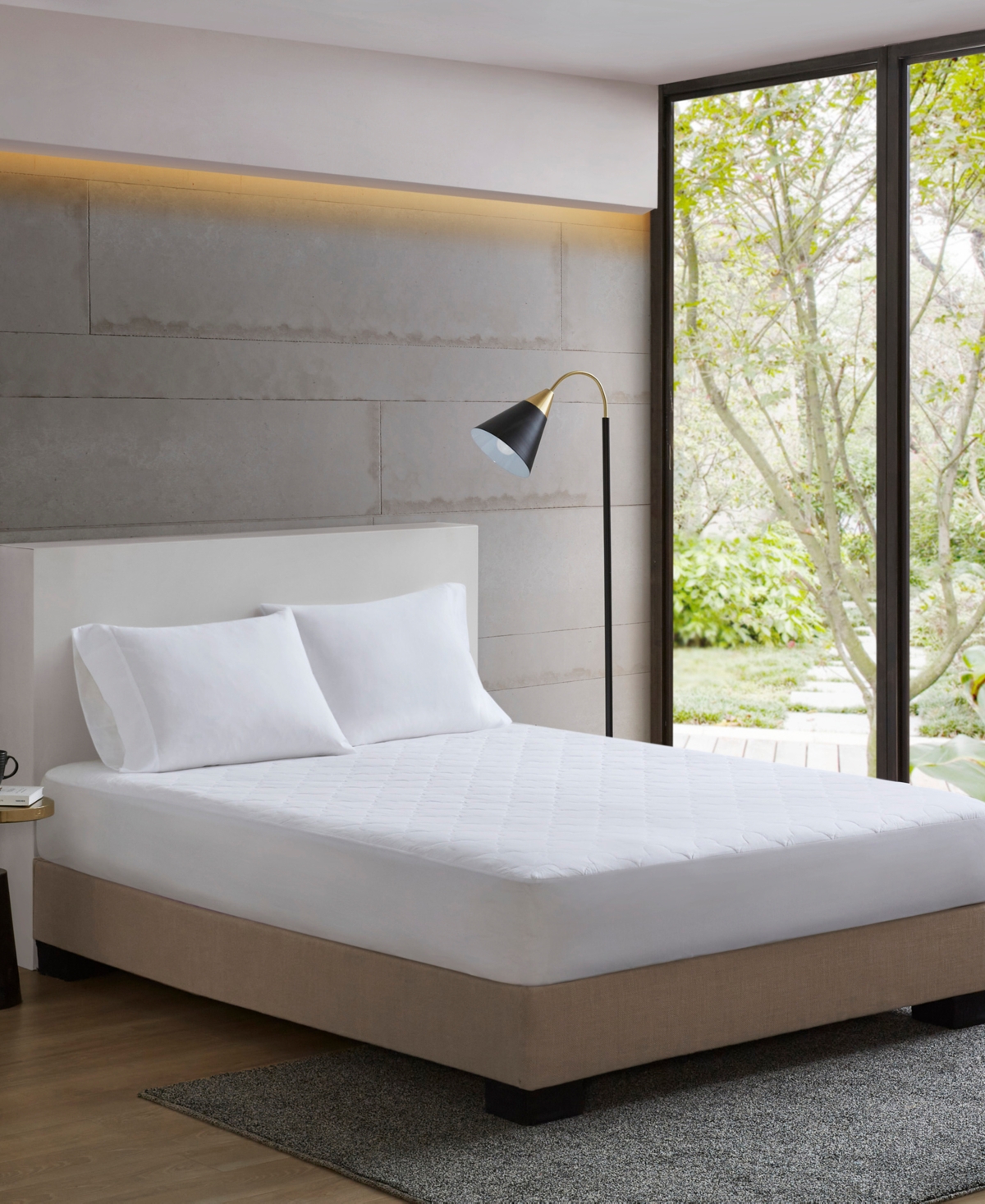 Madison Park All Natural Cotton Percale Quilted Mattress Pad